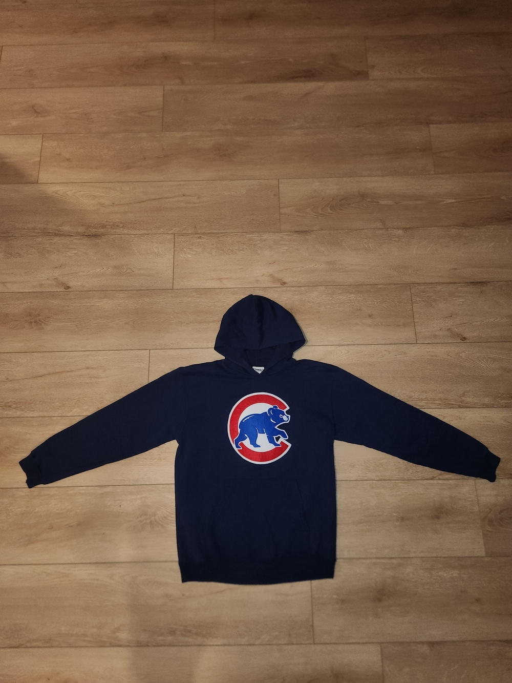 Vintage Y2K Lee Sports MLB Chicago Cubs Embroidered Blue Hoodie Mens Size Medium